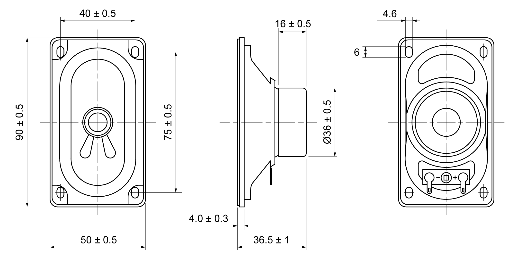 LEU5090E-36H7.0W8Y Mechanical Drawing